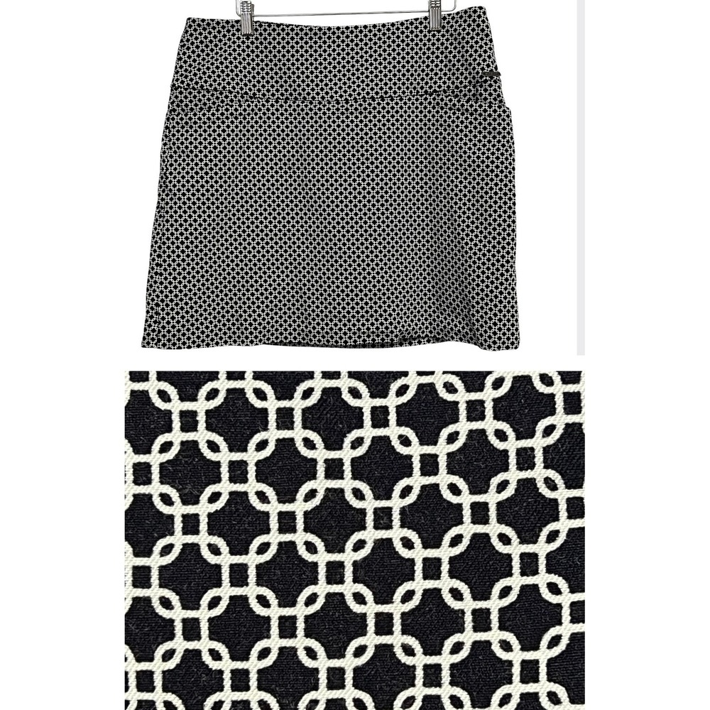 S.C. & Co. Skort Women XL Black White Geometric Chain Link Athletic Preppy Golf